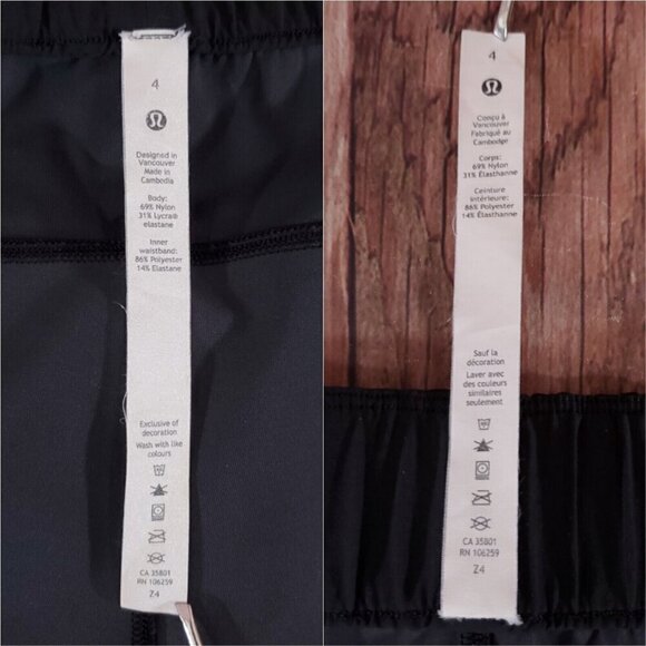 Lululemon Womens Size 4 On The Fly 7/8 Pant 27" Incognito Camo Multi Grey W5CITS - Picture 10 of 12